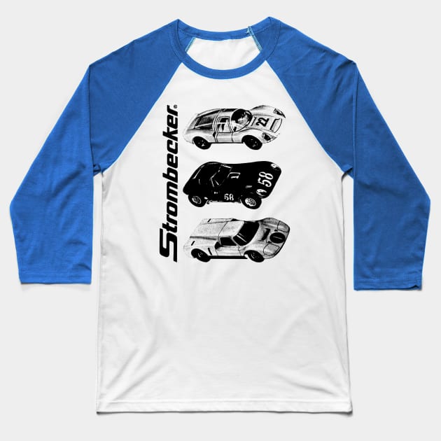 Strombecker - Porsche Cheetah Ford Baseball T-Shirt by Strombecker Style